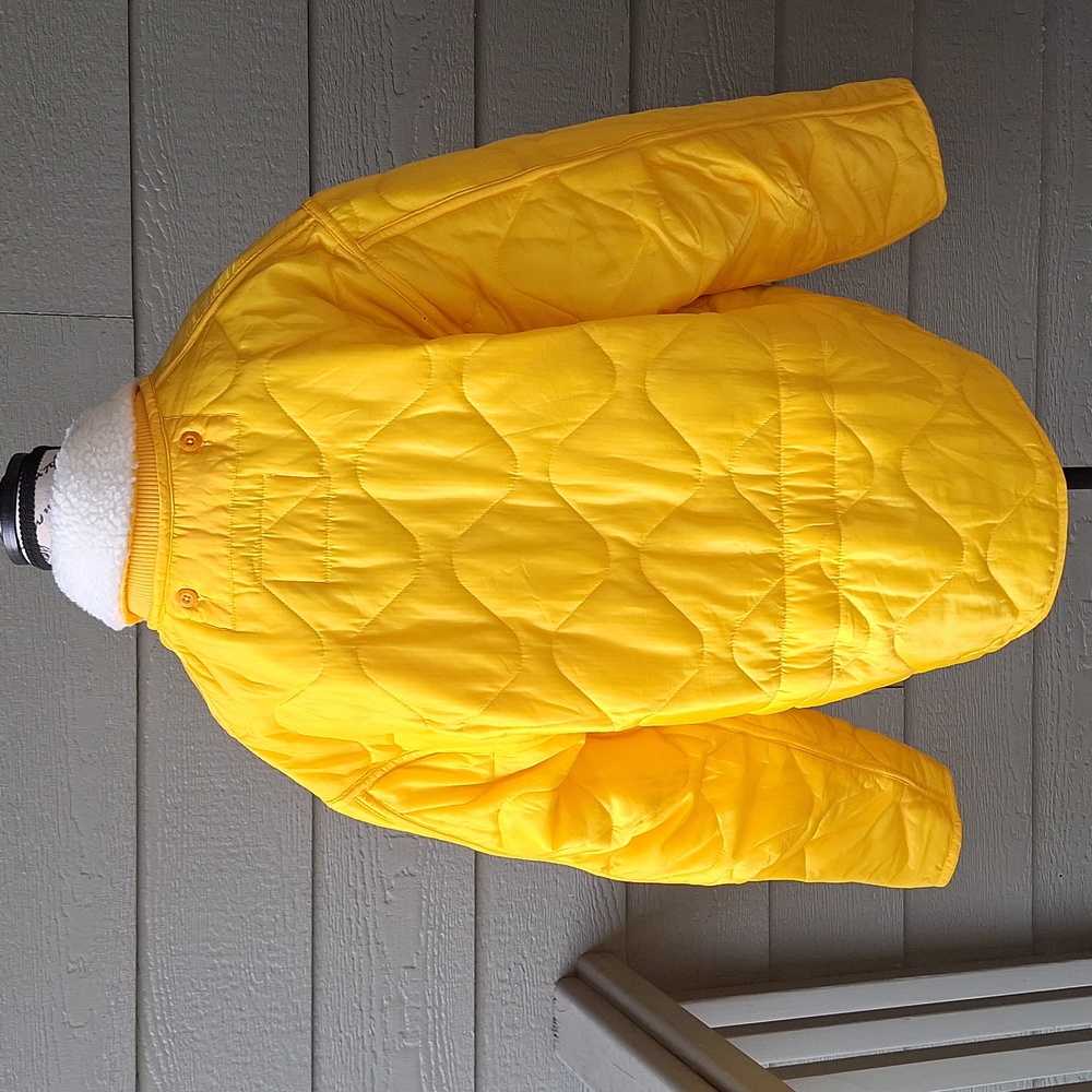 Banks Journal Georgia Lightweight Quilted Jacket Removable Collar Yellow Size M - Picture 6 of 13